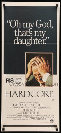9g210 HARDCORE Aust daybill '79 George C. Scott's daughter is making pornos, Paul Schrader