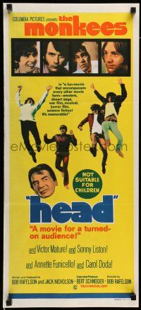 9g213 HEAD Aust daybill '68 The Monkees, Peter Tork, Davy Jones, Micky Dolenz, Michael Nesmith