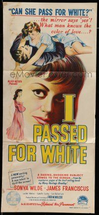 9g222 I PASSED FOR WHITE Aust daybill '60 she looks white, how can she tell her husband?