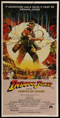 9g225 INDIANA JONES & THE TEMPLE OF DOOM Aust daybill '84 art of Harrison Ford by Mike Vaughan!