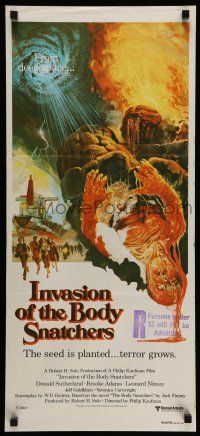 9g228 INVASION OF THE BODY SNATCHERS Aust daybill '78 Kaufman classic remake of space invaders