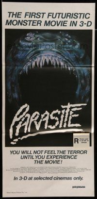 9g261 PARASITE Aust daybill '82 Demi Moore, the first futuristic monster movie in 3-D!