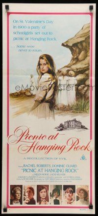 9g264 PICNIC AT HANGING ROCK Aust daybill '75 Peter Weir classic about vanishing schoolgirls!