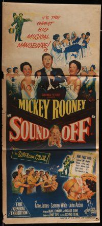 9g299 SOUND OFF Aust daybill '52 Mickey Rooney, Blake Edwards!