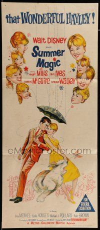 9g306 SUMMER MAGIC Aust daybill '63 the many faces of Hayley Mills, Burl Ives, shaggy dog!