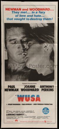 9g328 WUSA Aust daybill '70 different close image of Paul Newman & Joanne Woodward!
