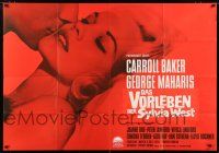 9g368 SYLVIA German 33x47 '65 sexy Carroll Baker is the fury, George Maharis is the force!