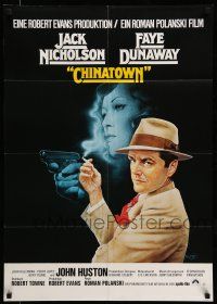 9g438 CHINATOWN German R80s Polanski, best Amsel art of smoking Jack Nicholson & Faye Dunaway!