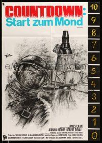 9g447 COUNTDOWN German '68 Robert Altman, spaceman James Caan in great adventure of century!