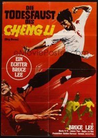9g479 FISTS OF FURY German R78 Bruce Lee gives you biggest kick of your life, great kung fu image!