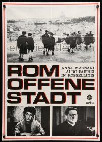 9g547 OPEN CITY German R70s Roberto Rossellini's Roma, Citta Aperta, different images!