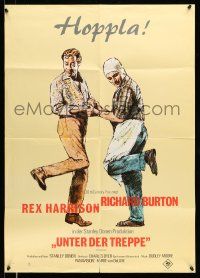 9g588 STAIRCASE German '69 Stanley Donen directed, Rex Harrison & Richard Burton dance!