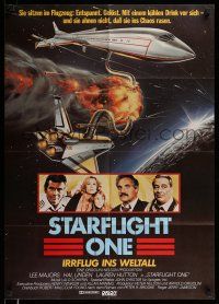 9g590 STARFLIGHT ONE German '83 Lee Majors, Hal Linden, Lauren Hutton, Ray Milland, sci-fi art!