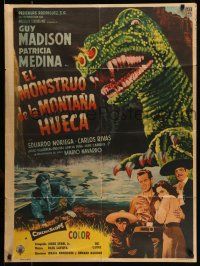 9g008 BEAST OF HOLLOW MOUNTAIN Mexican poster '57 from the dawn of history, dinosaur beyond belief!