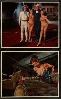 9g661 CIRCUS WORLD 11 English LCs '65 great images of Claudia Cardinale, John Wayne, Rita Hayworth!