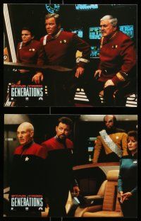 9g856 STAR TREK: GENERATIONS 12 French LCs '94 Patrick Stewart as Picard, William Shatner as Kirk!