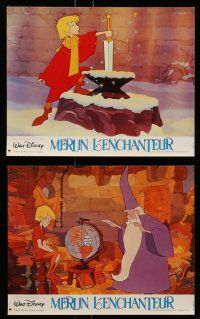 9g887 SWORD IN THE STONE 10 French LCs R80s Disney's cartoon of young King Arthur & Wizard Merlin!