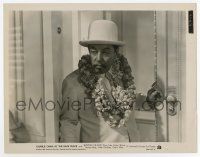 9h222 CHARLIE CHAN AT THE RACE TRACK 8x10.25 still '36 Warner Oland wearing lei & sneaking around!