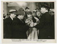 9h309 EACH DAWN I DIE 8x10.25 still R47 close up of cops arresting bloody James Cagney!