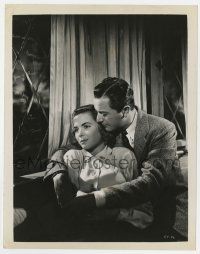 9h323 ENCHANTED COTTAGE 8x10.25 still '45 Robert Young hugging Dorothy McGuire from behind!