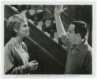 9h334 FAHRENHEIT 451 candid 8x10.25 still '67 director Francois Truffaut & Julie Christie on the set