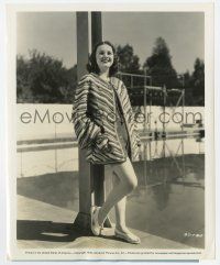 9h340 FIRST LOVE 8.25x10 still '39 Deanna Durbin spending her leisure time around the swimming pool!