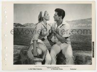 9h367 FUN IN ACAPULCO 8x11 key book still '63 Elvis Presley & sexy Ursula Andress about to kiss!
