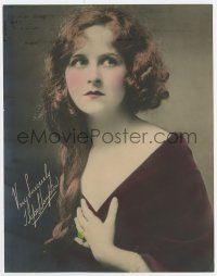 9h024 HOPE HAMPTON color deluxe 7.5x9.5 still '20s beautiful portrait with facsimile signature!