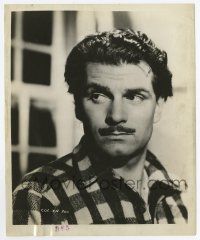 9h476 INVADERS 8.25x10 still '42 great close up of Laurence Olivier with mustache!