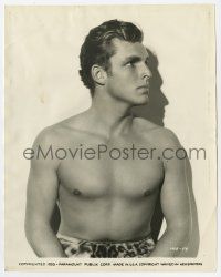 9h522 KING OF THE JUNGLE 8x10.25 still '33 barechested portrait of Buster Crabbe in loin cloth!