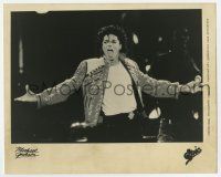 9h633 MICHAEL JACKSON 8x10 music publicity still '89 c/u with arms outstretched singing on stage!