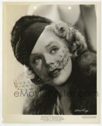 9h677 ON THE AVENUE 8.25x10 still '37 head & shoulders portrait of sexy veiled Alice Faye!
