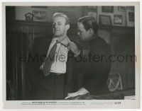 9h680 ON THE WATERFRONT 8x10.25 still '54 Lee J. Cobb shows the scar on his neck to Marlon Brando!