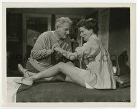 9h698 PAT & MIKE 8x10.25 still '52 classic massage scene with Spencer Tracy & Katharine Hepburn!