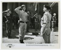 9h708 PATTON 8x10 still '70 George C. Scott receives a salute from his arch rival Michael Bates!