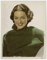 9h038 ROSALIND RUSSELL color-glos 8x10 still '40s wonderful waist-high relaxed seated portrait!