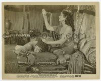 9h789 SAMSON & DELILAH 8x10.25 still R59 sexy Hedy Lamarr about to cut Victor Mature's hair!