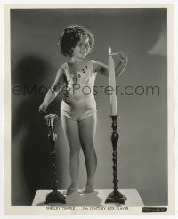 9h818 SHIRLEY TEMPLE 8x10 still '37 full-length lighting a candle for the New Year by Gene Kornman!