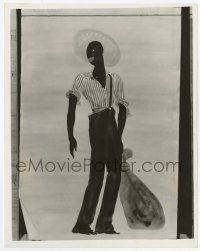 9h822 SHOW BOAT 8x10.25 still '36 cool image of a color costume design plate for Paul Robeson!