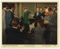 9h043 SILK STOCKINGS color 8x10 still #6 '57 Fred Astaire & Janis Paige smiling during interview!