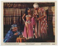 9h044 SON OF SINBAD color 8x10 still #9 '55 Vincent Price w/sexy harem girl & guy with crystal ball