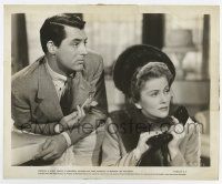 9h880 SUSPICION 8.25x10 still '41 c/u of Cary Grant & Joan Fontaine with phone, Alfred Hitchcock!