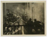 9h965 WHILE THE CITY SLEEPS 8x10.25 still '28 Lon Chaney Sr. & police with machine guns by room!