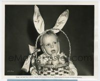 9h115 BABY SANDY 8.25x10 still '40 the cute toddler wearing Easter bunny costume w/basket of eggs!