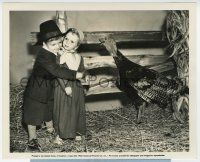 9h118 BABY SANDY/JACK JONES 8x10 still '40 in cute pilgrim outfits by Thanksgiving turkey!