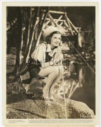 9h252 COWBOY FROM BROOKLYN 8x10.25 still '38 sexy Ann Sheridan wearing a cute fishing outfit!