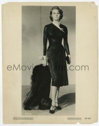 9h697 PARTY GIRL 8x10.25 still '58 full-length portrait of sexy Cyd Charisse holding fur coat!