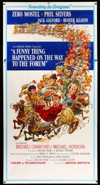 9j106 FUNNY THING HAPPENED ON THE WAY TO THE FORUM int'l 3sh '66 wacky Jack Davis art!