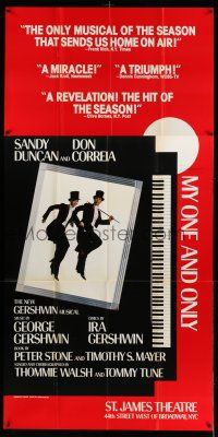 9j114 MY ONE & ONLY stage play 3sh '83 Gershwin, Broadway, Sandy Duncan & Don Correia!