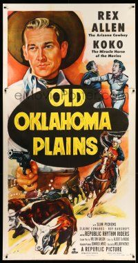9j115 OLD OKLAHOMA PLAINS 3sh '52 cowboy Rex Allen and Koko the miracle horse of the movies!